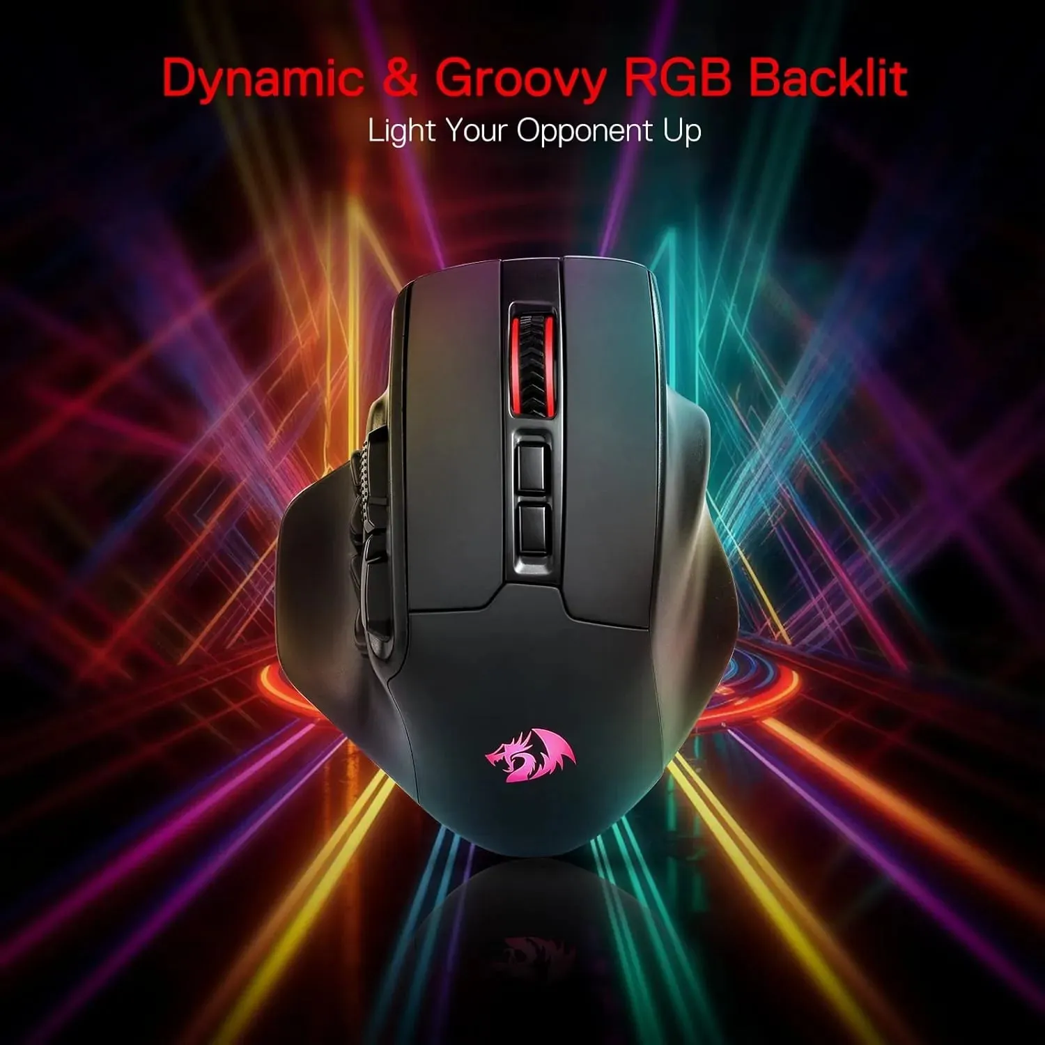 Redragon Aatrox M811 Pro Wireless MMO Mouse: With 10 Side Macro Buttons and RGB Lighting