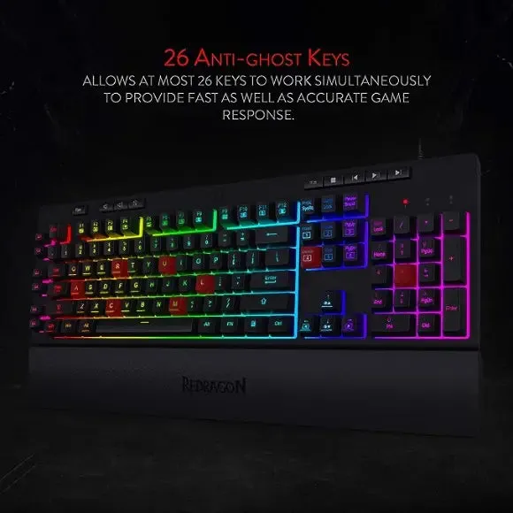 Redragon K512 Shiva RGB Backlit Membrane Gaming Keyboard