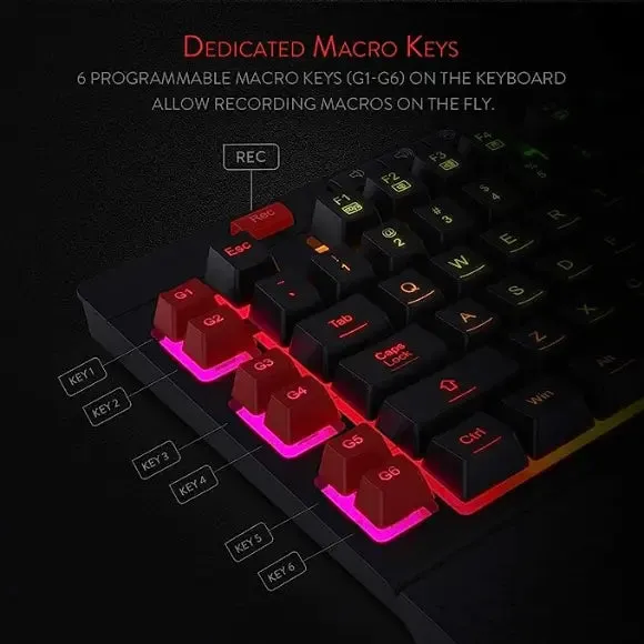 Redragon K512 Shiva RGB Backlit Membrane Gaming Keyboard