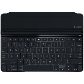 Refurbished Logitech Ultrathin Magnetic Clip-On Keyboard Cover for iPad mini-2-3 - Black