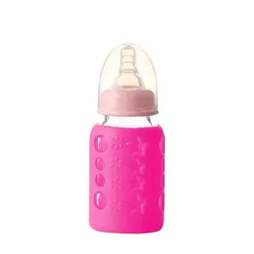 Safe-O-Kid- Silicone Baby Feeding Bottle Cover, M-Size 120 ml- Pink (Pack of 4)