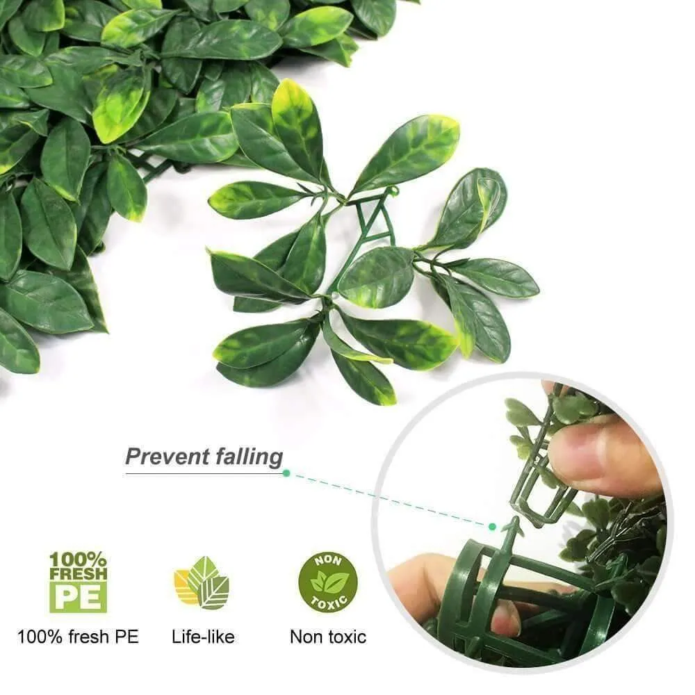 Sample - Lemon Leaf Artificial Hedge Panel (25cm x 25cm)