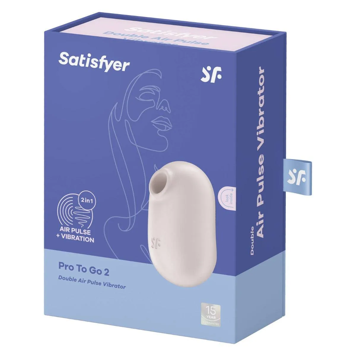 Satisfyer Pro To Go 2 Double Air Pulse Vibrator Beige