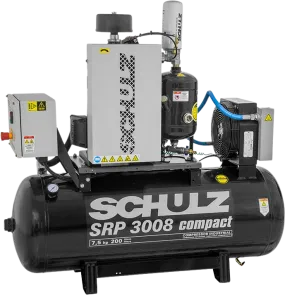 Schulz SRP-3008 Compact Air Compressor 7.5 HP 60 gal. 208-230V 3-Phase Horizontal New