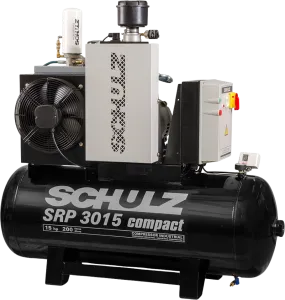 Schulz SRP-3015 Compact II Air Compressor 15 HP 60 gal. 460V 3-Phase Horizontal New