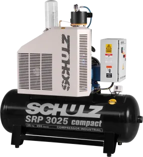 Schulz SRP-3025 Compact Air Compressor 25 HP 80 gal. 208-230V 3-Phase Horizontal New