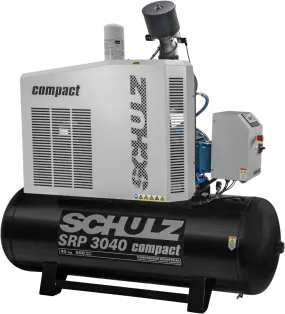 Schulz SRP-3040 Compact Air Compressor 40 HP 120 gal. 460V 3-Phase Horizontal New