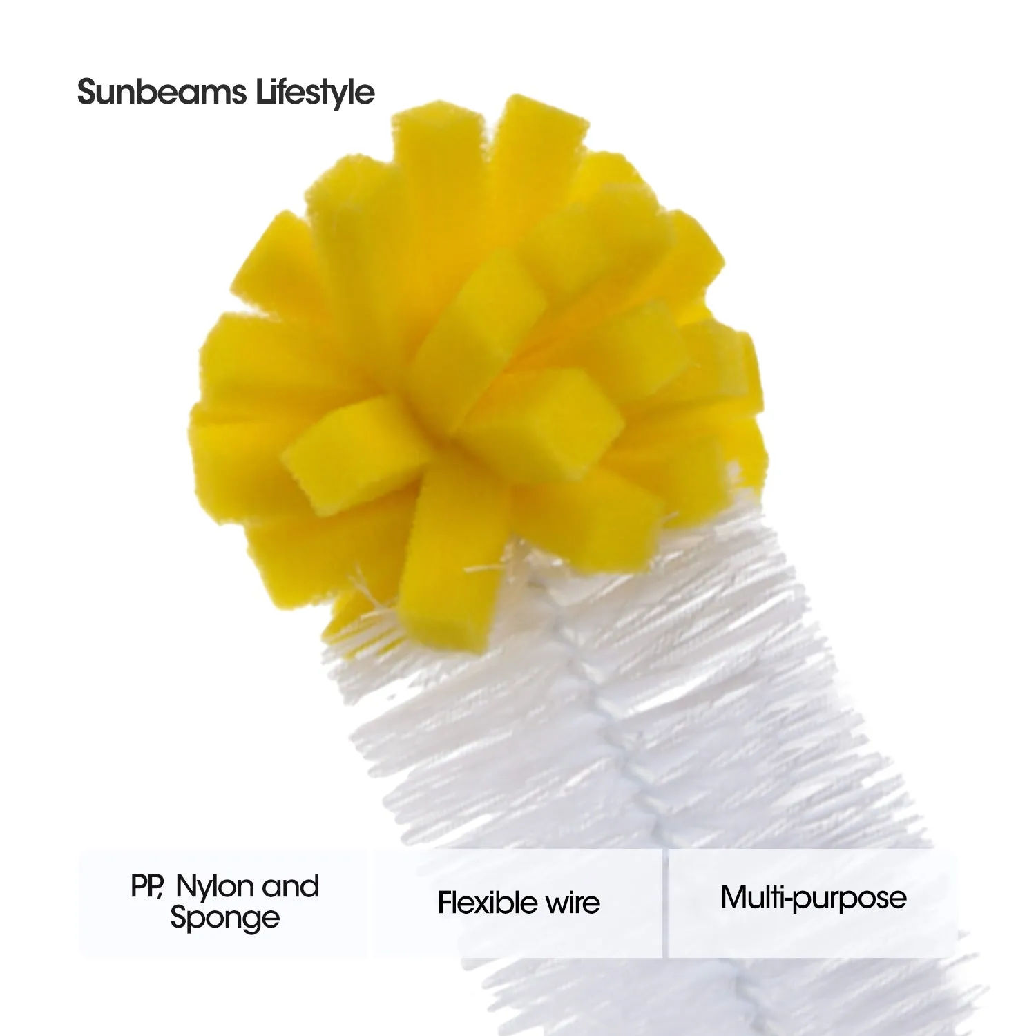 SCRUBZ Premium Bottle Brush with Sponge Cleaning