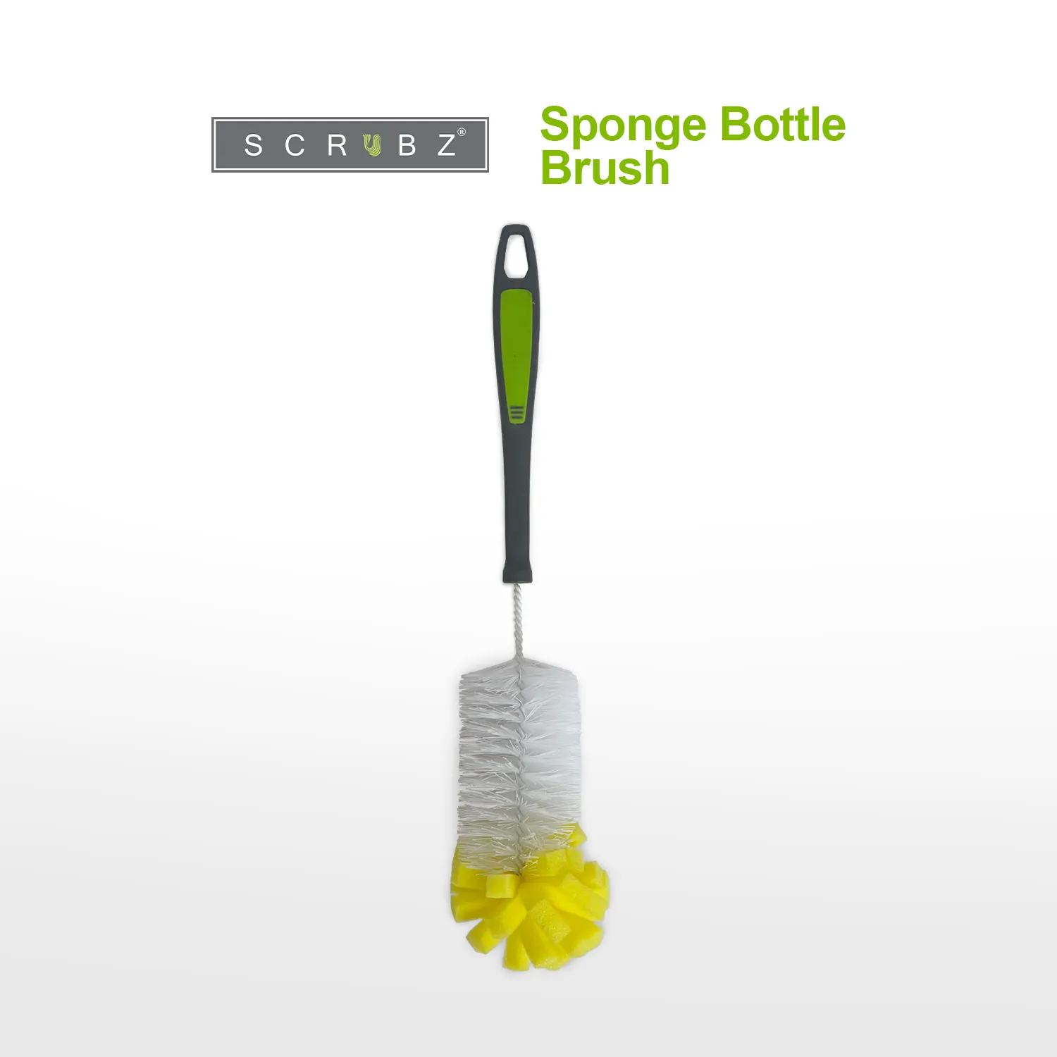 SCRUBZ Premium Bottle Brush with Sponge Cleaning