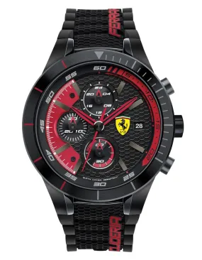 Scuderia Ferrari Red Rev Evo Chronograph - Black & Red - Silicone Strap