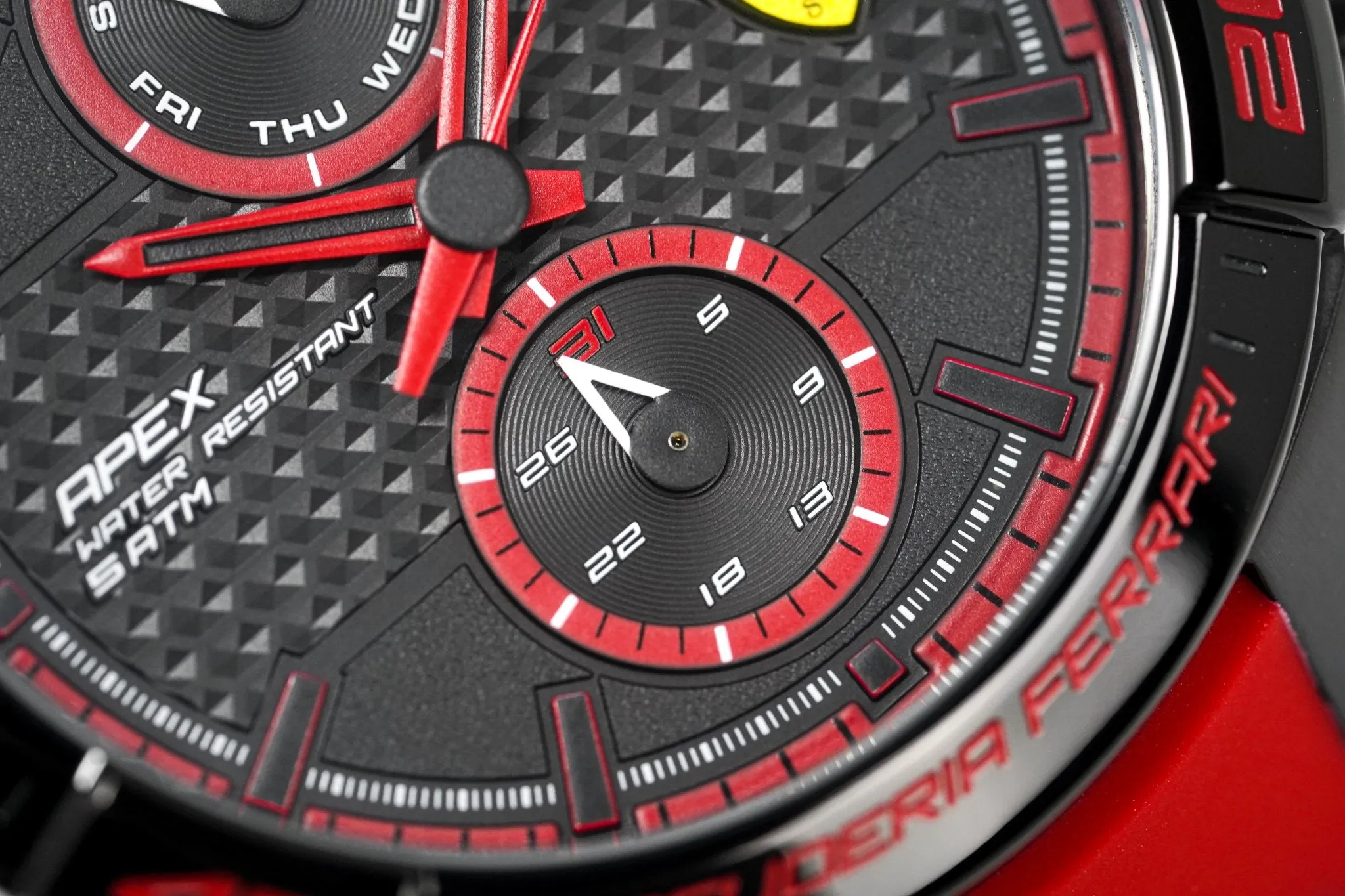 Scuderia Ferrari Watch Apex Multi-FX Black Red Silicone FE-083-0639