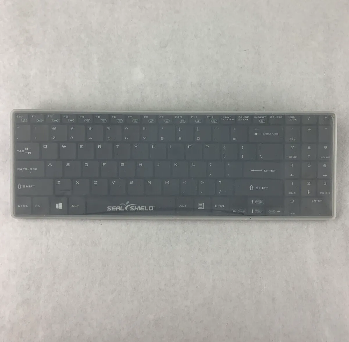 Seal Shield Wireless Waterproof Keyboard SSKSV099WV2 Black Tested No Receiver