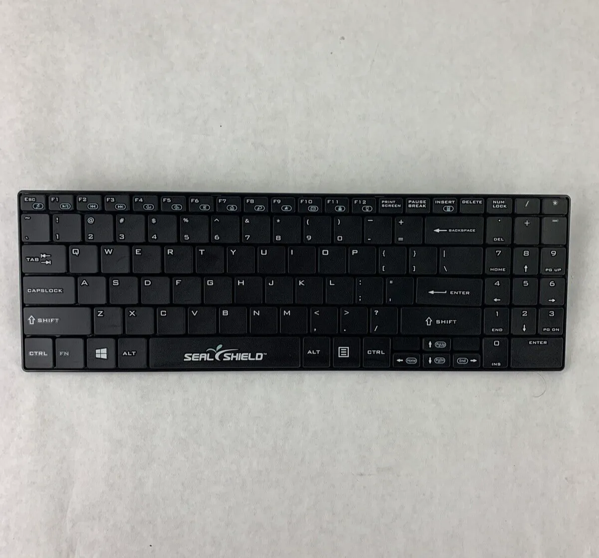 Seal Shield Wireless Waterproof Keyboard SSKSV099WV2 Black Tested No Receiver