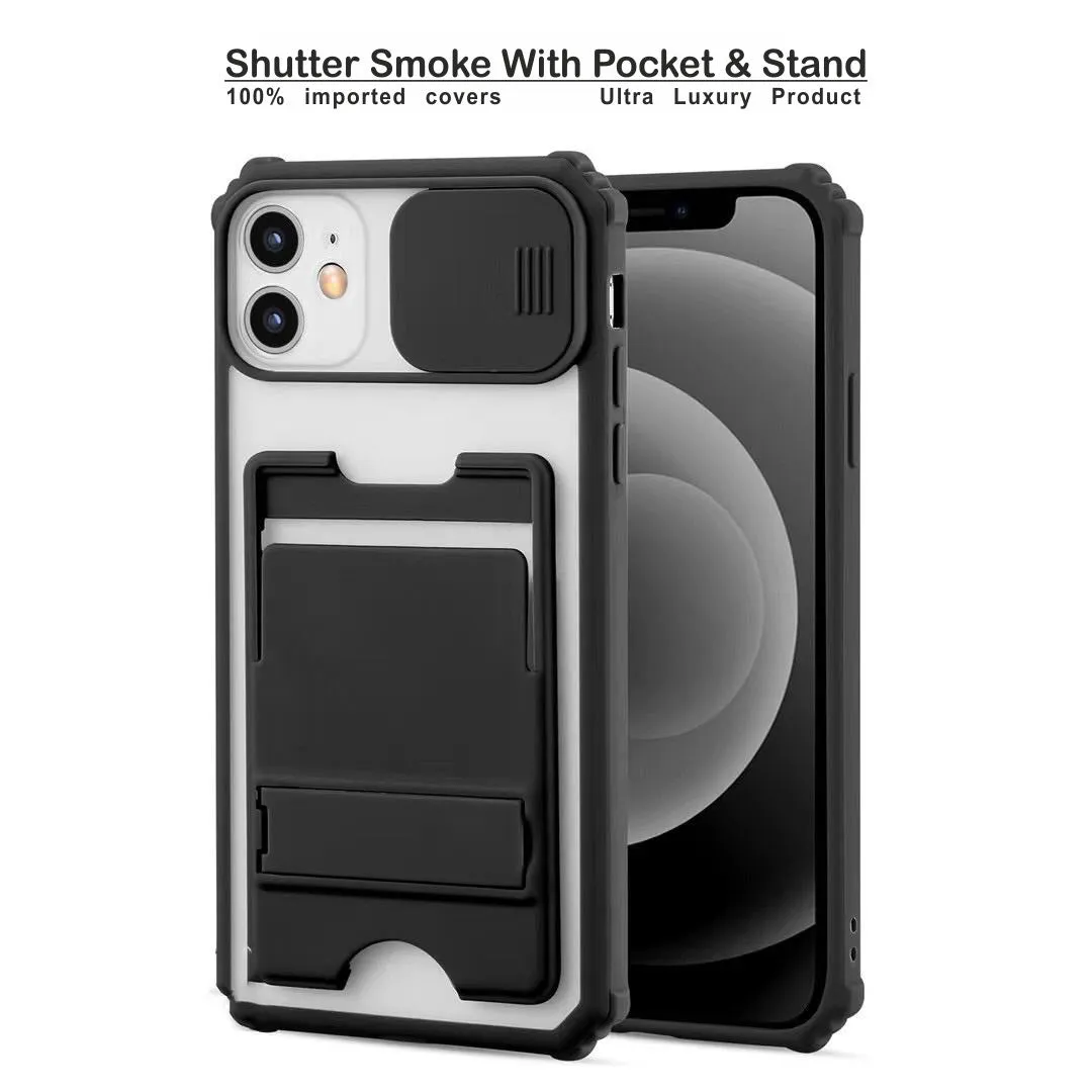 Shutter Smoke With Stand Hard Case For Iphone