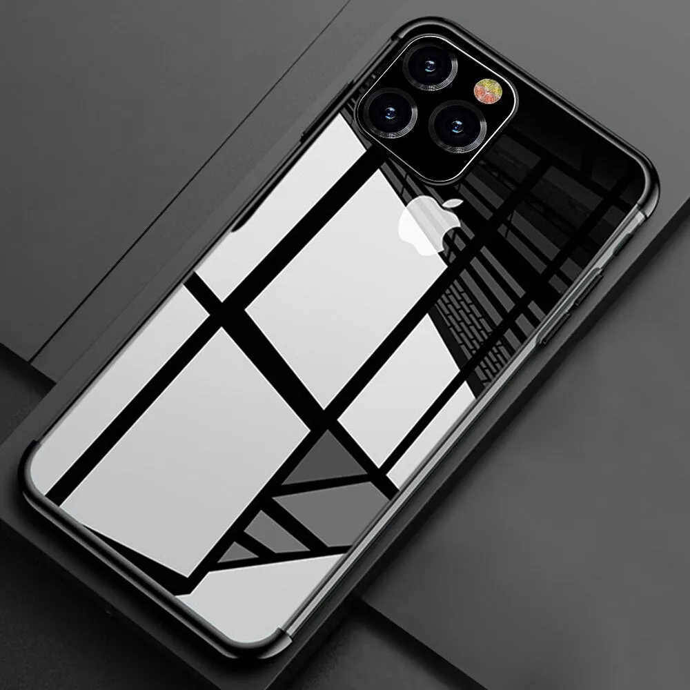 Silicone Case for iPhone 11 Pro Max Transparent Soft TPU Plating Cover for iPhone 11 5.8inch 6.1inch 6.5inch 2019 Phone Case