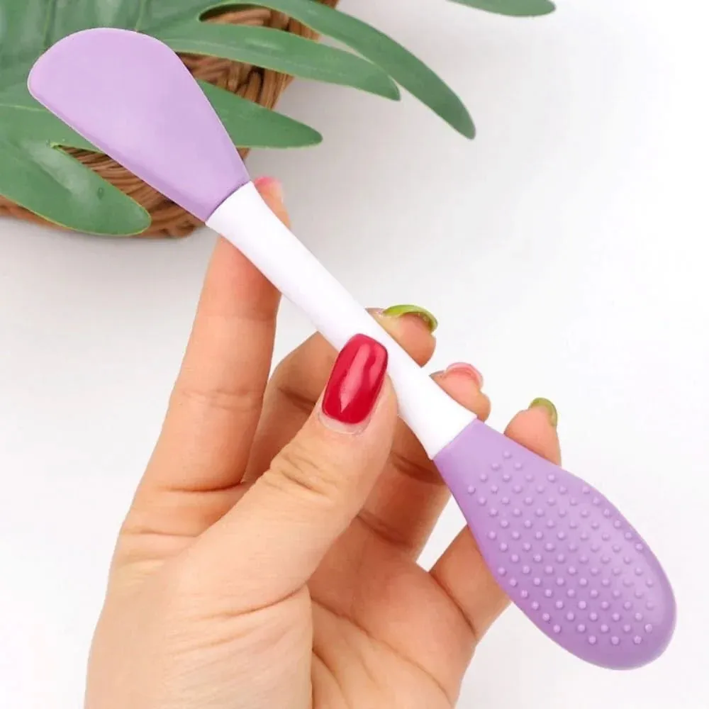 Silicone Double Headed Facial Brush Skincare Cream Brush