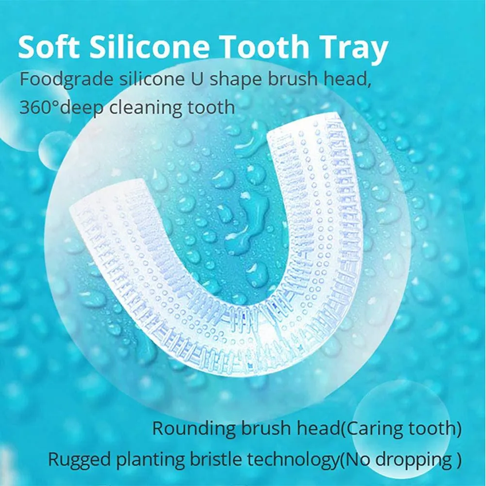 Silicone Electric Toothbrush 360° for Aldult Smart Automatic Whitening