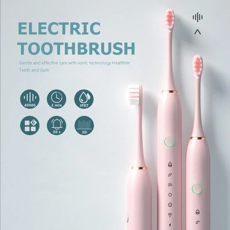 Smart Electric Sonic Toothbrush Rechargeable USB Teeth Brush