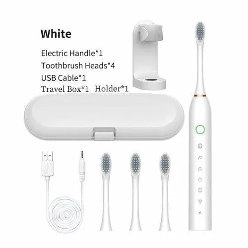 Smart Electric Sonic Toothbrush Rechargeable USB Teeth Brush