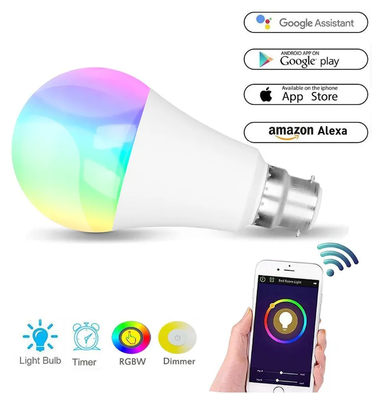 Smart Wi-Fi Light Bulb That Changes Colors According to The Music Rhythm and Flash Effects