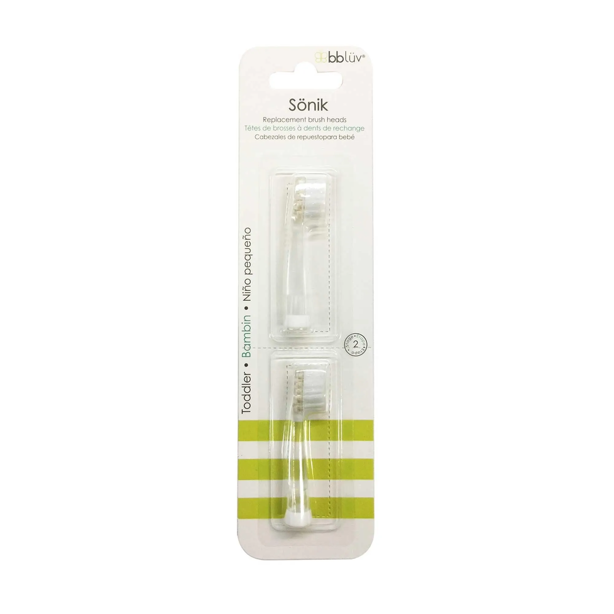 Sonik: Baby Electric Sonic Toothbrush, 2 Stage Infant Toddler Brush-Head Replacable - bbluv