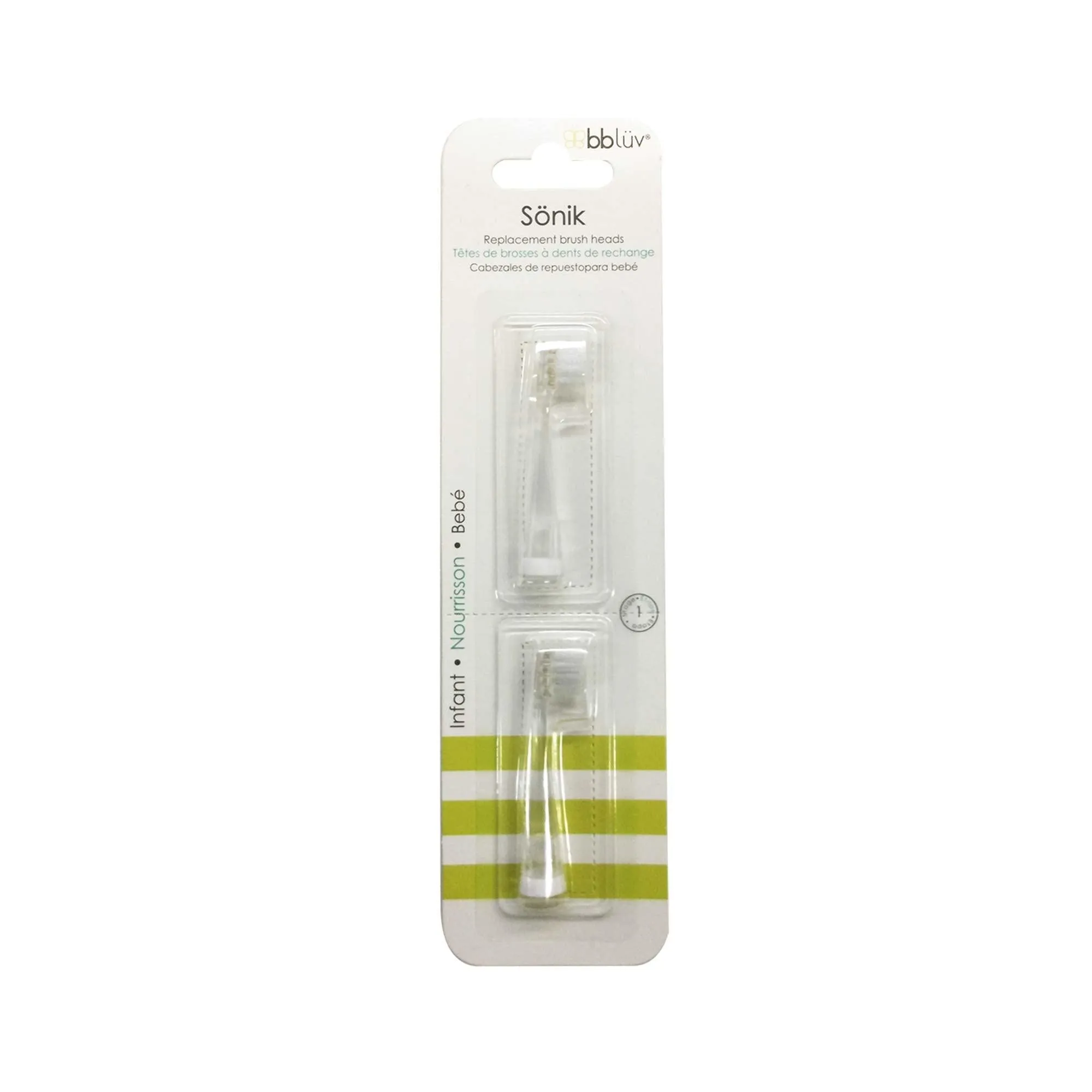 Sonik: Baby Electric Sonic Toothbrush, 2 Stage Infant Toddler Brush-Head Replacable - bbluv