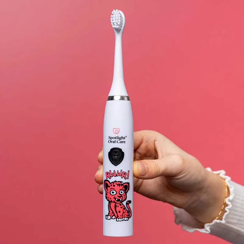 Spotlight Oral Care Electric Toothbrush for Kids - Cheetah