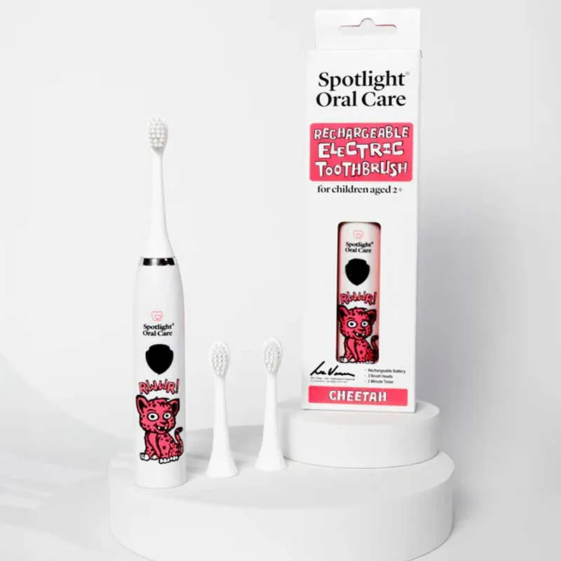 Spotlight Oral Care Electric Toothbrush for Kids - Cheetah