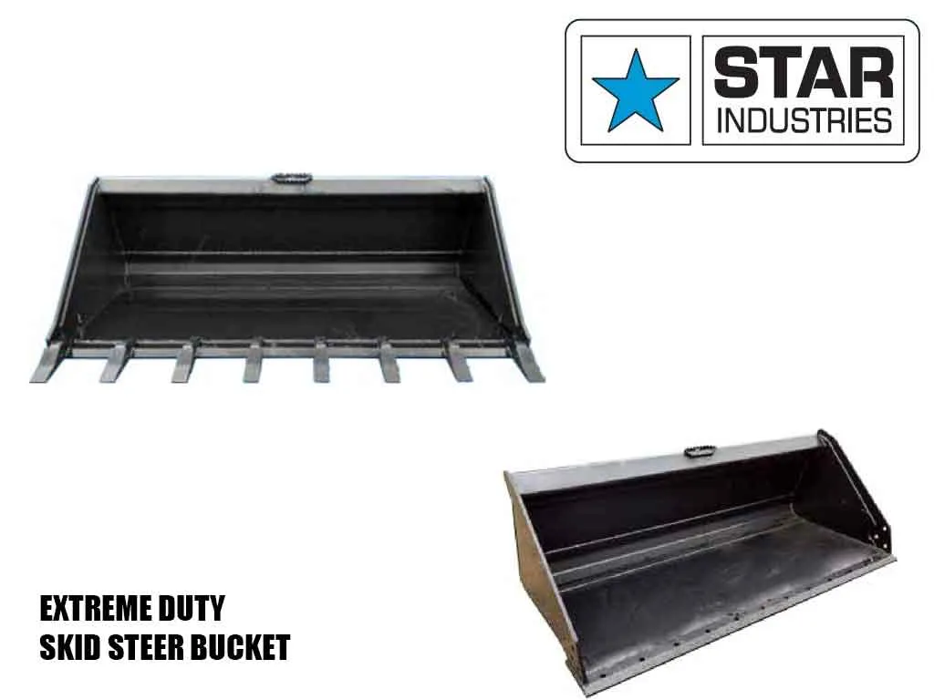 STAR extreme duty skid steer buckets