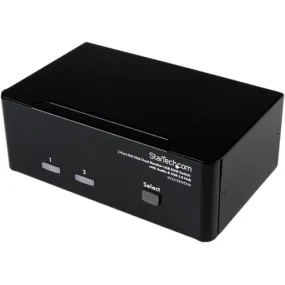 StarTech.com 2 Port DVI VGA Dual Monitor KVM Switch with Audio & USB Hub - 2 Computer(s) - WUXGA - 1920 x 1440 - 6 x USB - 3 x DVI3 x VGA - Desktop - TAA Compliant