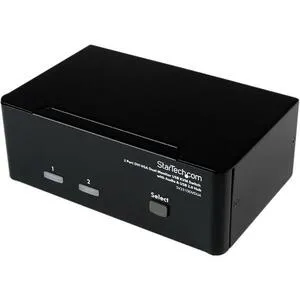 StarTech.com 2 Port DVI VGA Dual Monitor KVM Switch with Audio & USB Hub - 2 Computer(s) - WUXGA - 1920 x 1440 - 6 x USB - 3 x DVI3 x VGA - Desktop - TAA Compliant