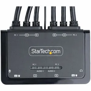 StarTech.com KVM Switchbox - 2 Computer(s) - 1 Local User(s) - 4K - 3840 x 2160 - 4 x USB - USB 2.0 - 6 x HDMI - Desktop