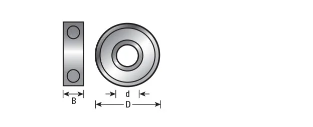 Steel Ball Bearing Guide | 7⁄8 Overall Dia x 5⁄16 Inner Dia x 9⁄32 Height | 47708 | 738685877081