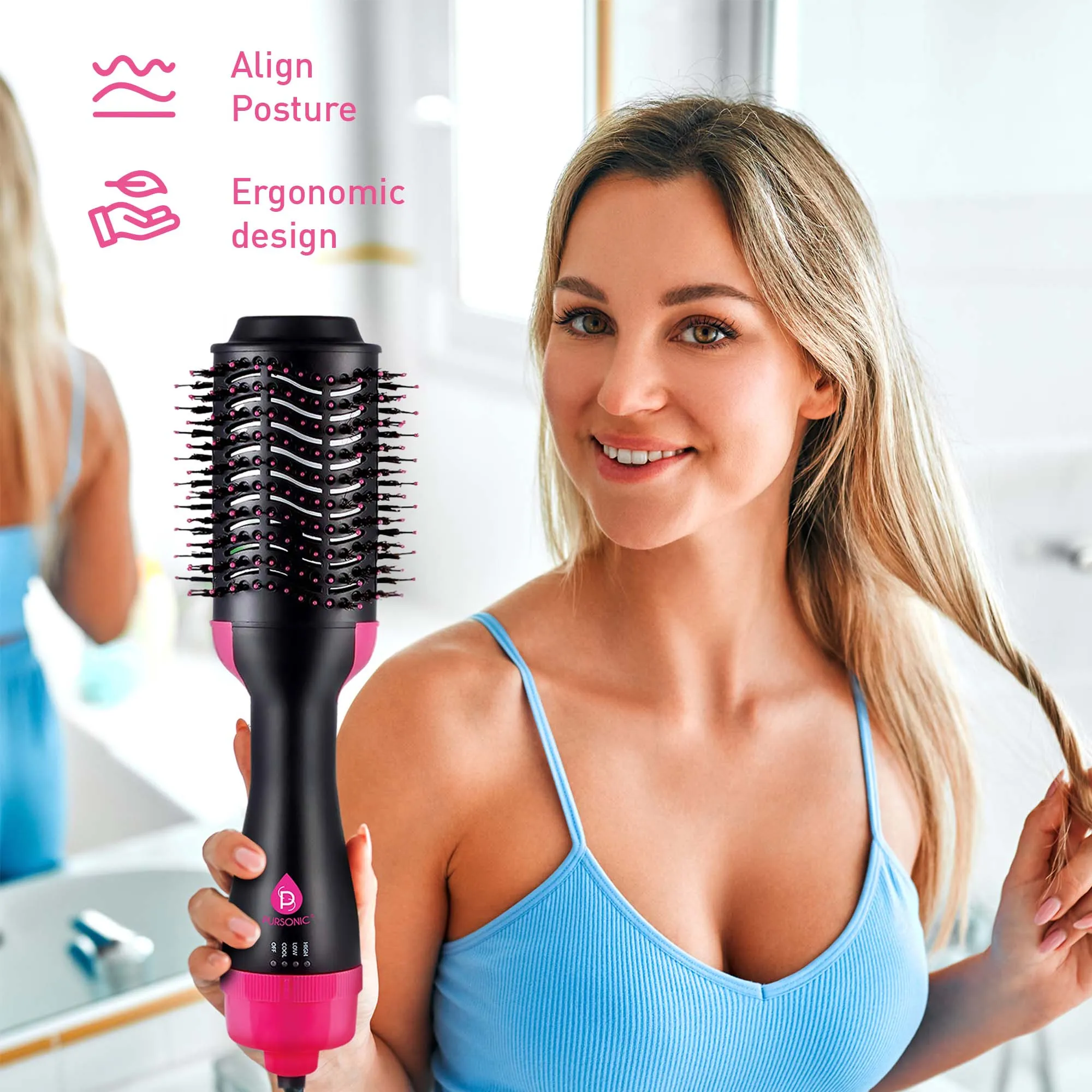 Style-on-the-Go Bundle – Cordless Hair Straightener & One Step Volumizer Brush for Sleek, Voluminous Hair Anytime, Anywhere