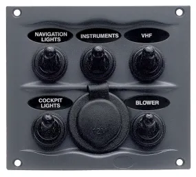 SWITCH PANEL 5 WAY WITH SOCKET BEP