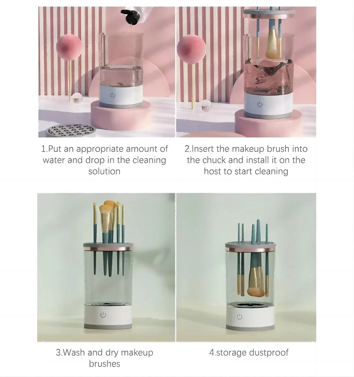 TEEK - Automatic Electric Makeup Brush Cleaner