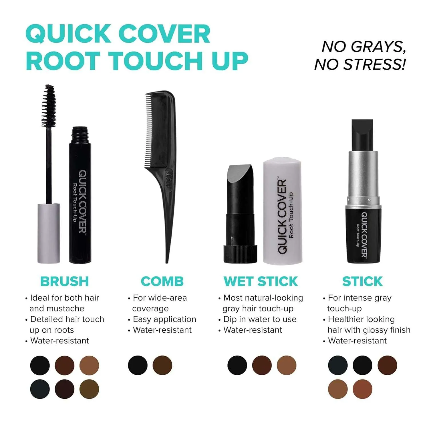 Temporary Gray Concealer Cover up Brush for Hair