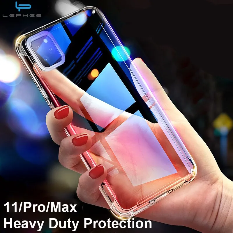 Transparent Case For iPhone 11 Pro Max X XR Case Silicone Soft Clear Phone Cover For iPhone11 XS Max X R S Shockproof Full Cover