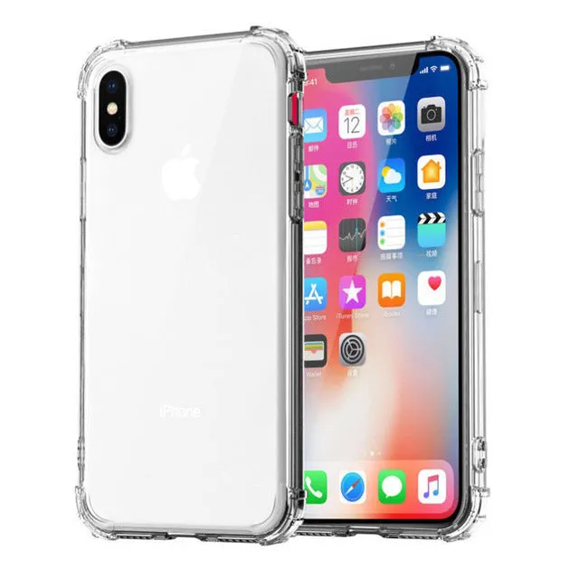 Transparent Case For iPhone 11 Pro Max X XR Case Silicone Soft Clear Phone Cover For iPhone11 XS Max X R S Shockproof Full Cover