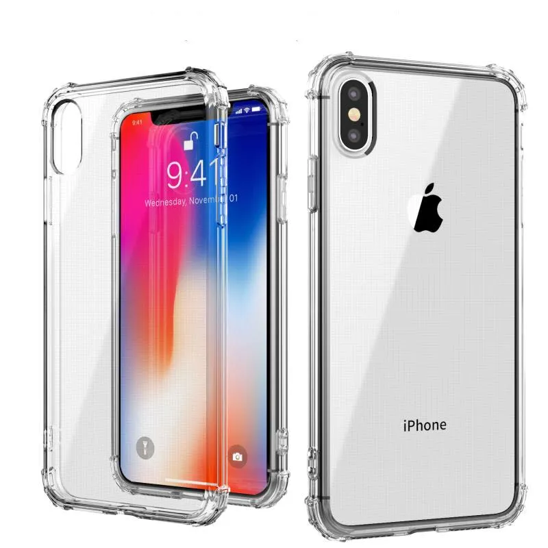 Transparent Case For iPhone 11 Pro Max X XR Case Silicone Soft Clear Phone Cover For iPhone11 XS Max X R S Shockproof Full Cover