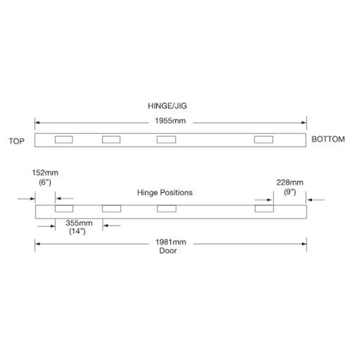 Trend Hinge Recessing Jig Single Piece HINGE/JIG