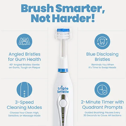 Triple Bristle Duo 3-sided Sonic Electric Toothbrush