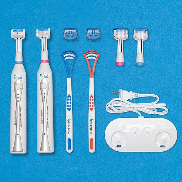 Triple Bristle Duo 3-sided Sonic Electric Toothbrush