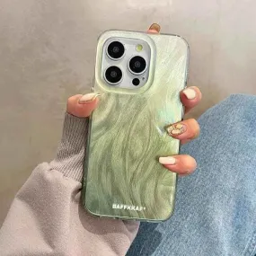 TSP64 Cute Phone Case for iPhone 11, 12, 13, 14, 15 Pro Max, and 15 Plus - Stylish Laser Gradient Feather Pattern