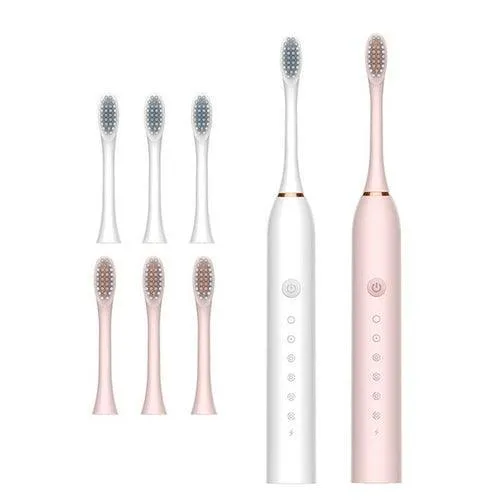 Ultrasonic Electric Toothbrush Rechargeable USB for Adults 6 Modes