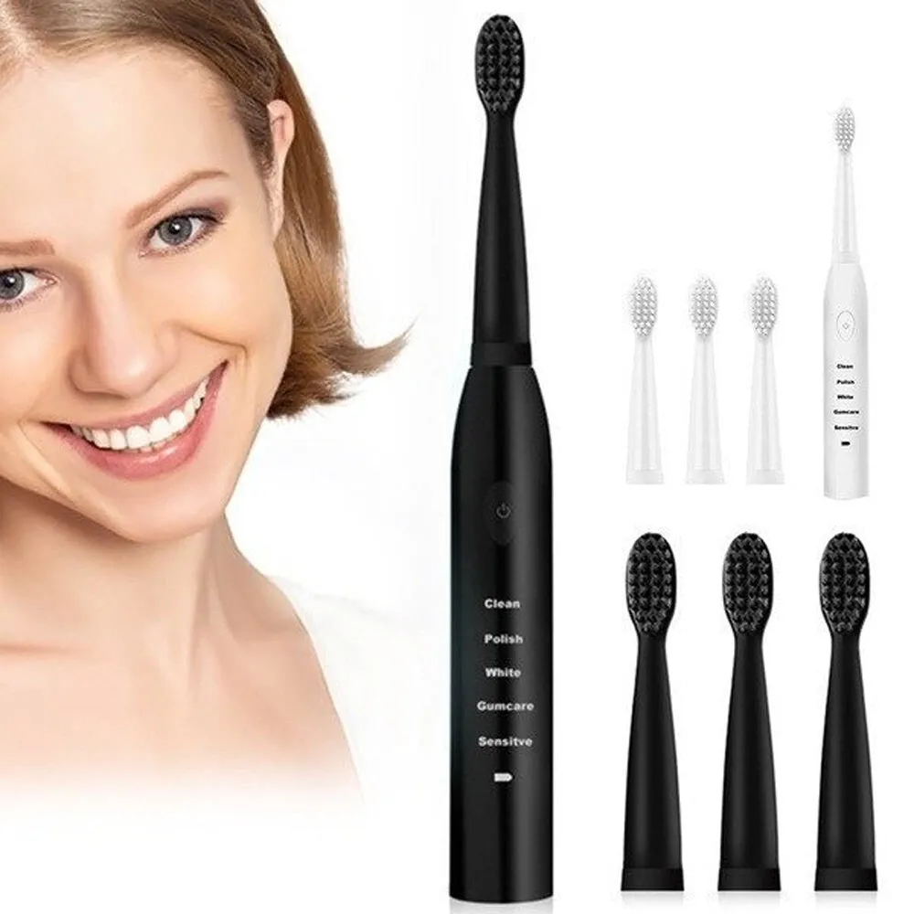 Ultrasonic Rechargeable Electronic Washable Toothbrush- USB Charging