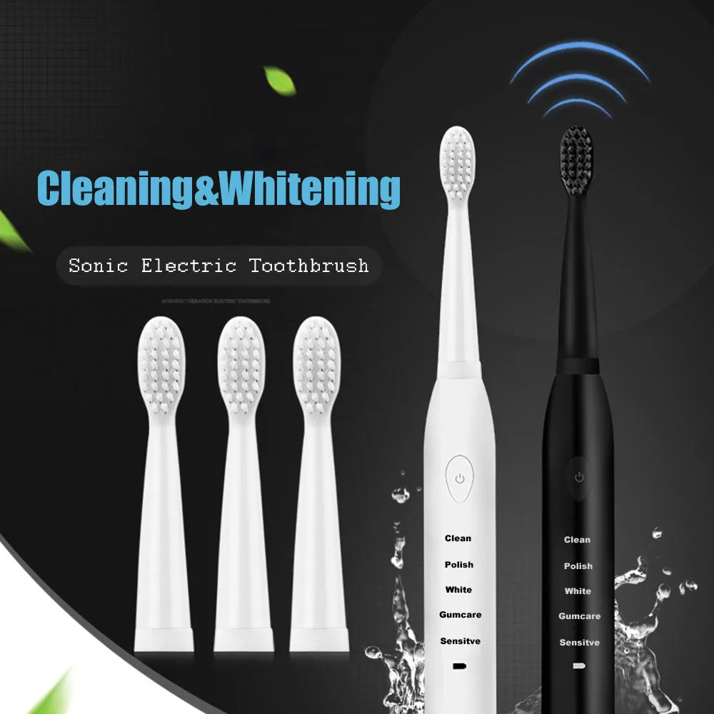 Ultrasonic Rechargeable Electronic Washable Toothbrush- USB Charging