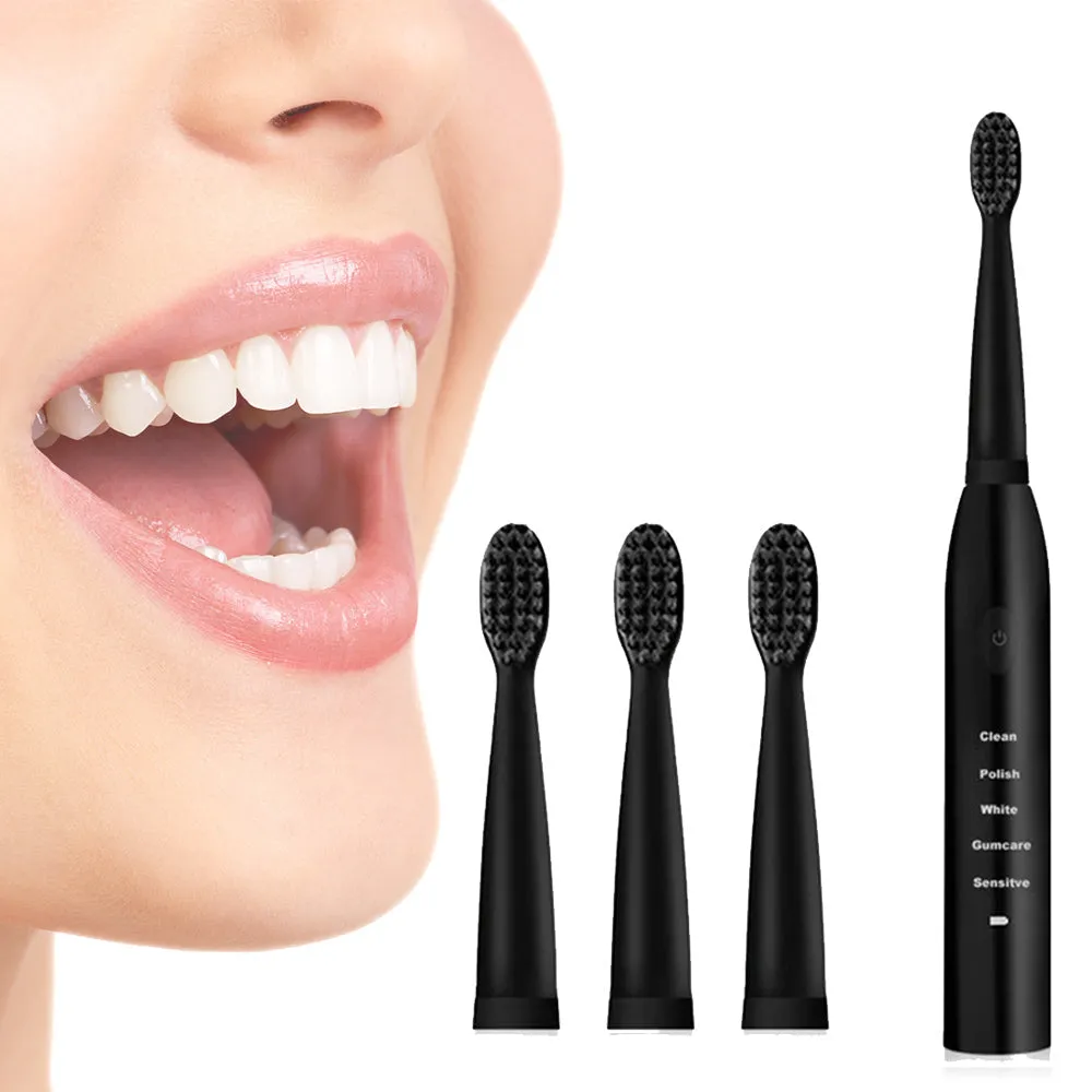 Ultrasonic Rechargeable Electronic Washable Toothbrush- USB Charging