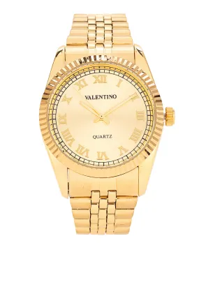 Valentino 20122402-GOLD - GOLD DIAL Stainless Steel Strap Analog Watch for Men