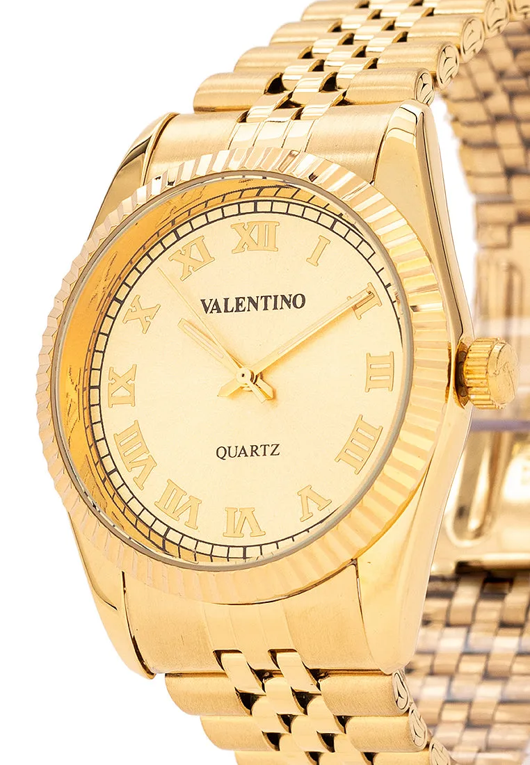 Valentino 20122402-GOLD - GOLD DIAL Stainless Steel Strap Analog Watch for Men